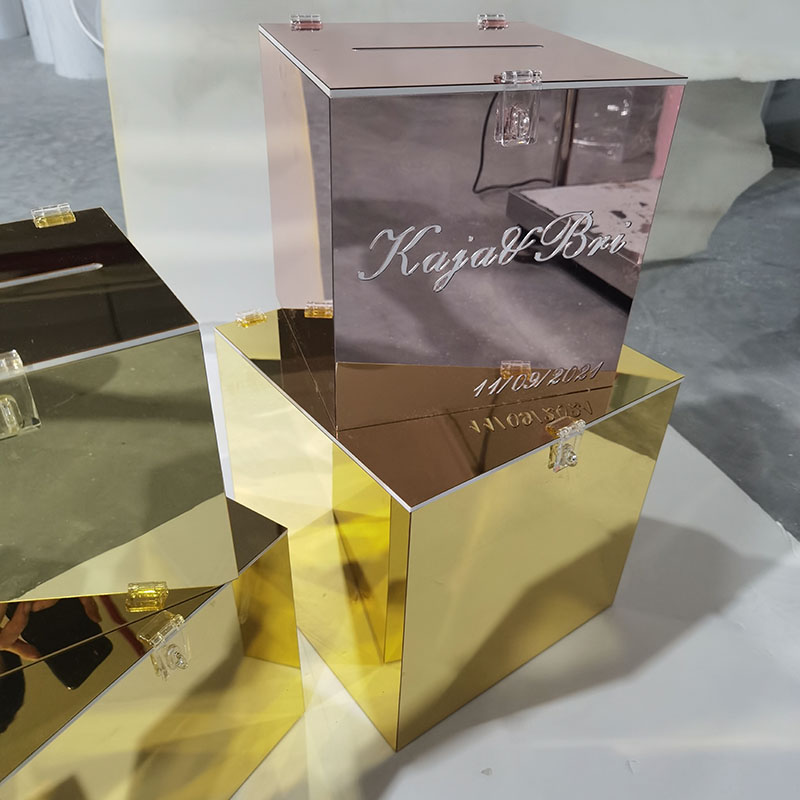 Wedding Card Box - صندوق بطاقات أكريليك مبتكر، صندوق بطاقات